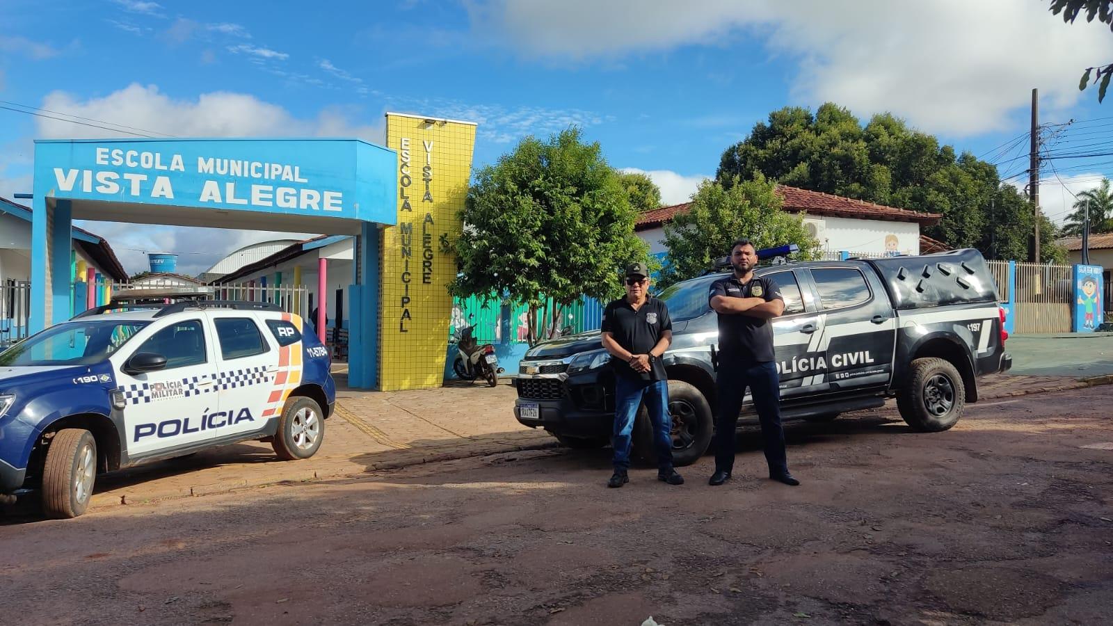 Polícia Civil e Militar fazem rondas e reforçam segurança escolar nesta quinta-feira