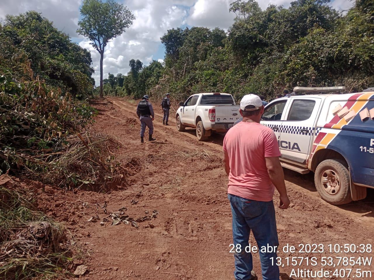 Polícia Militar impede invasão de terras e apreende armas e drogas em área rural de Gaúcha do Norte