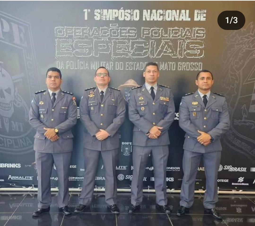 Policiais militares do 11° Comando Regional participaram do 1º Simpósio de Operações Especiais de Mato Grosso